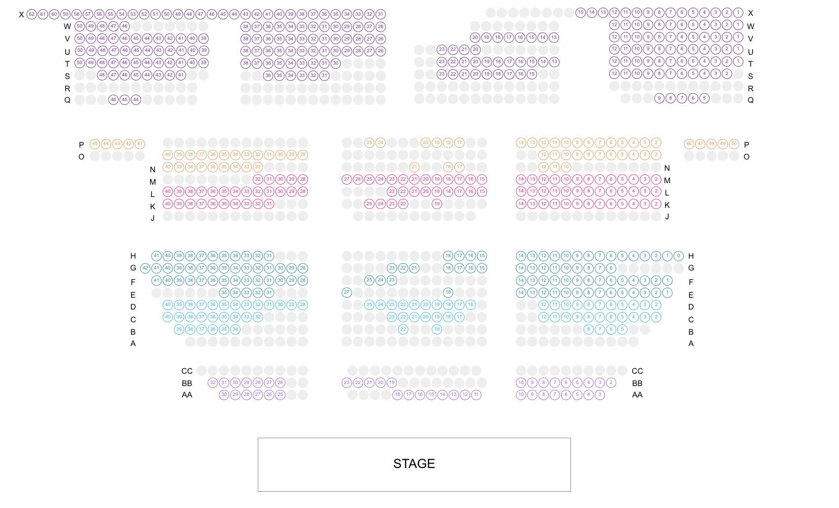 Seat Chart Grid