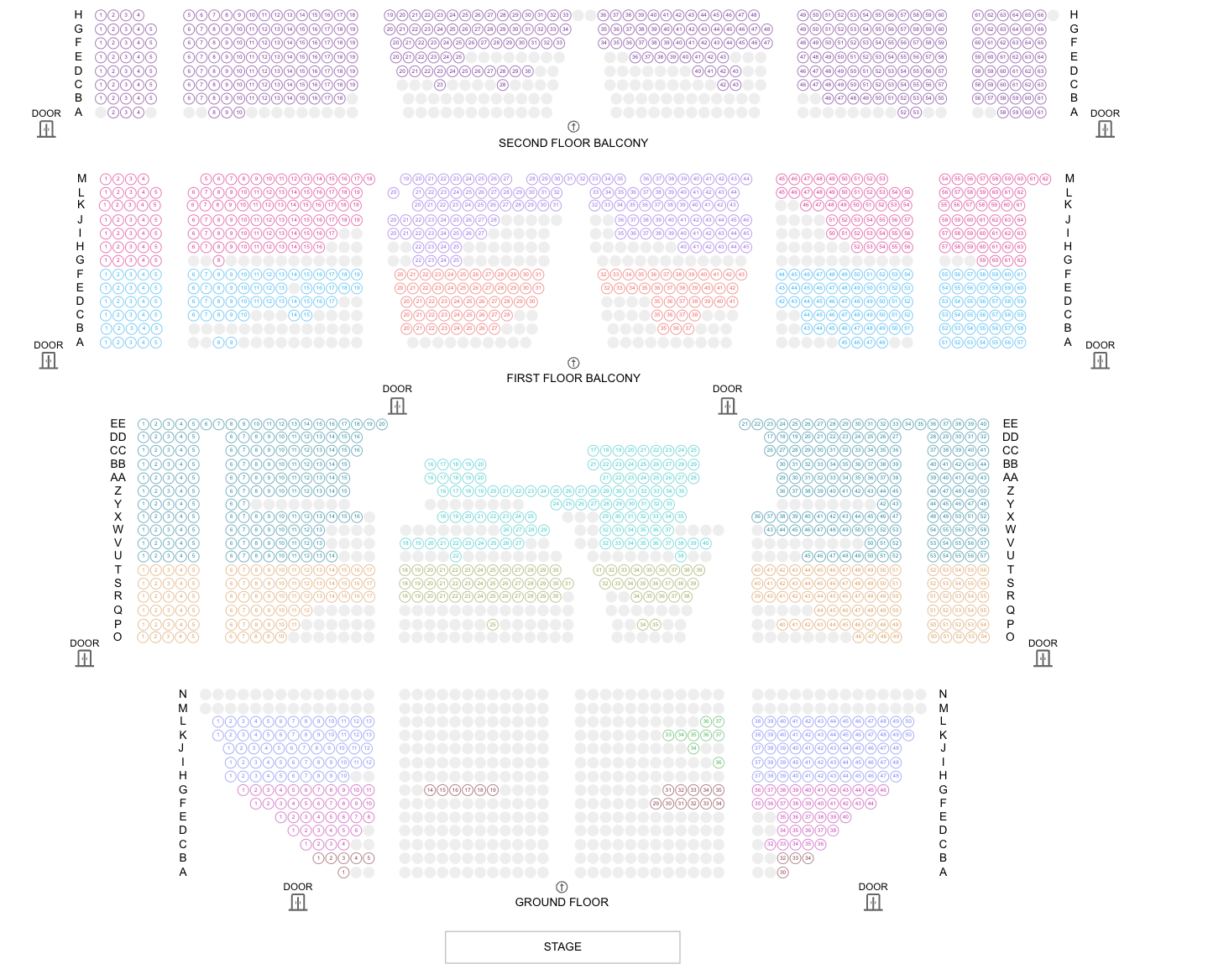 Seat Chart Grid